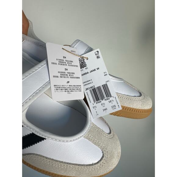 Adidas Samba Jane Sneakers - in White Suede  - Size 7 NEW IN BOX - Picture 3 of 9